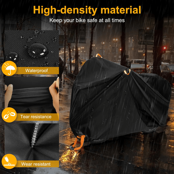 Accesorio de bicicleta: Funda impermeable y anti-viento. Cubierta protectora para almacenamiento exterior. Protección UV.