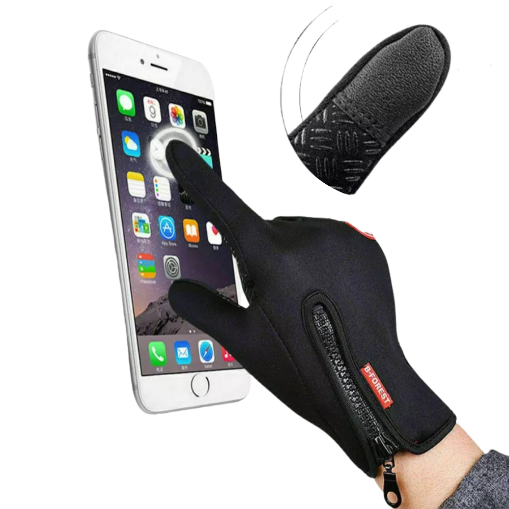 Guantes térmicos unisex con funcionalidad táctil, impermeables y antideslizantes. Navega tu móvil sin quitarte los guantes.