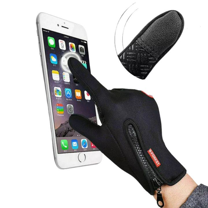 Guantes térmicos unisex con funcionalidad táctil, impermeables y antideslizantes. Navega tu móvil sin quitarte los guantes.