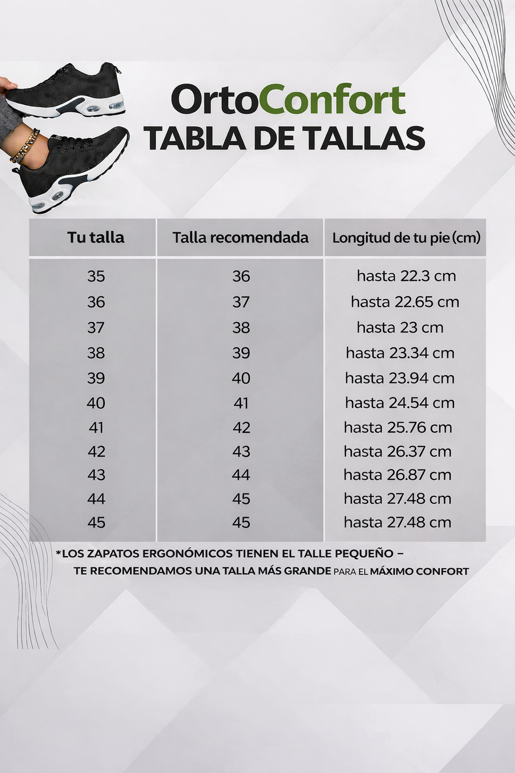 Zapatillas OrtoConfort para mujer, caminar sin dolor gracias a su diseño ergonómico y ortopédico.
