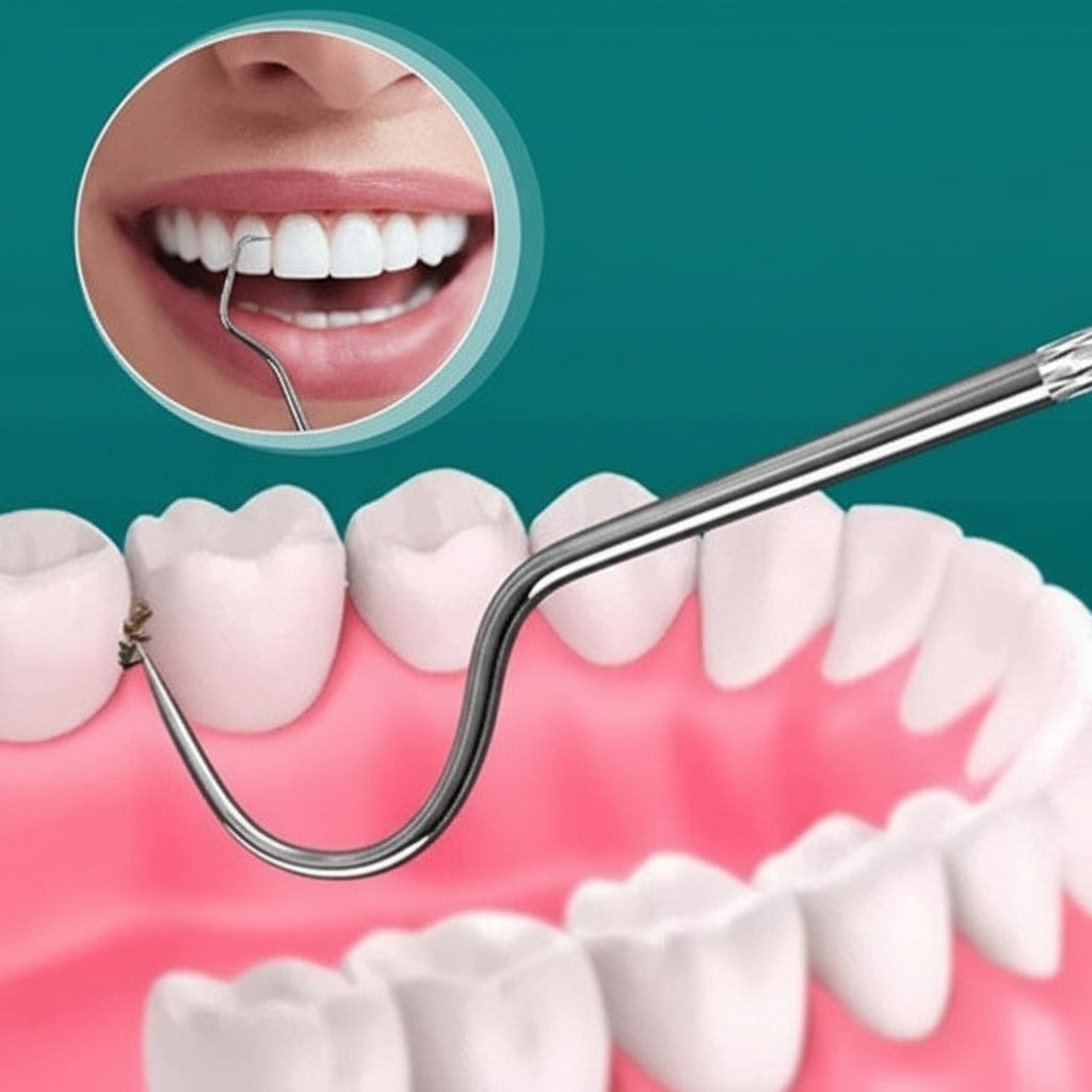 Mondadientes de metal con estuche de viaje. Garantiza una limpieza dental portátil y un cuidado bucal óptimo.