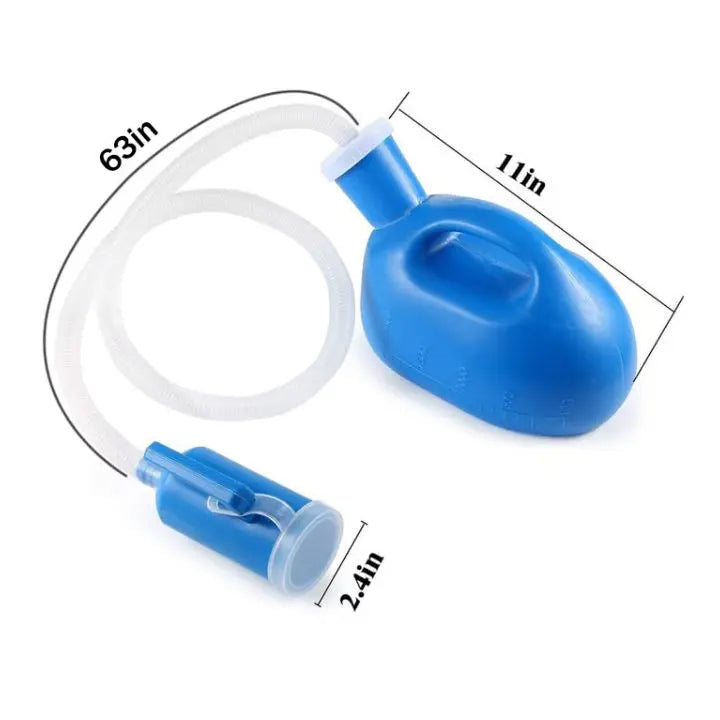 Dispositivo de micción portátil e higiénico para hombres, 2000ml, diseño antifugas reutilizable para viajes.