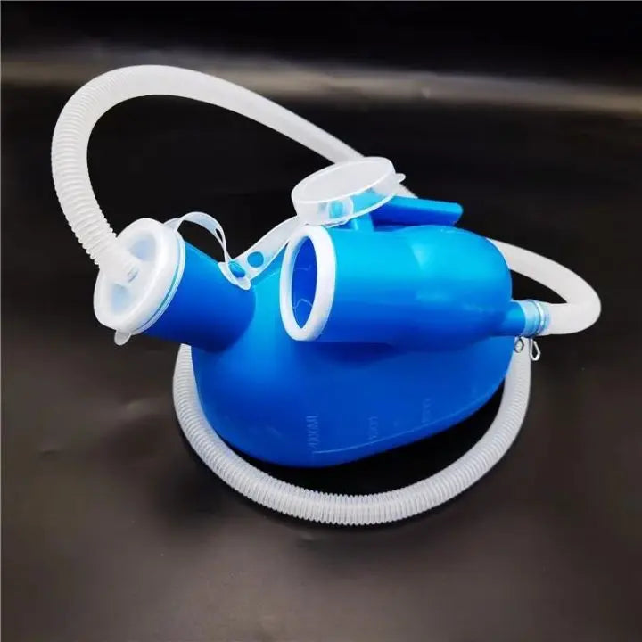 Urinario masculino reutilizable de 2000ml con tapa antifugas, perfecto para viajes largos o uso en casa.