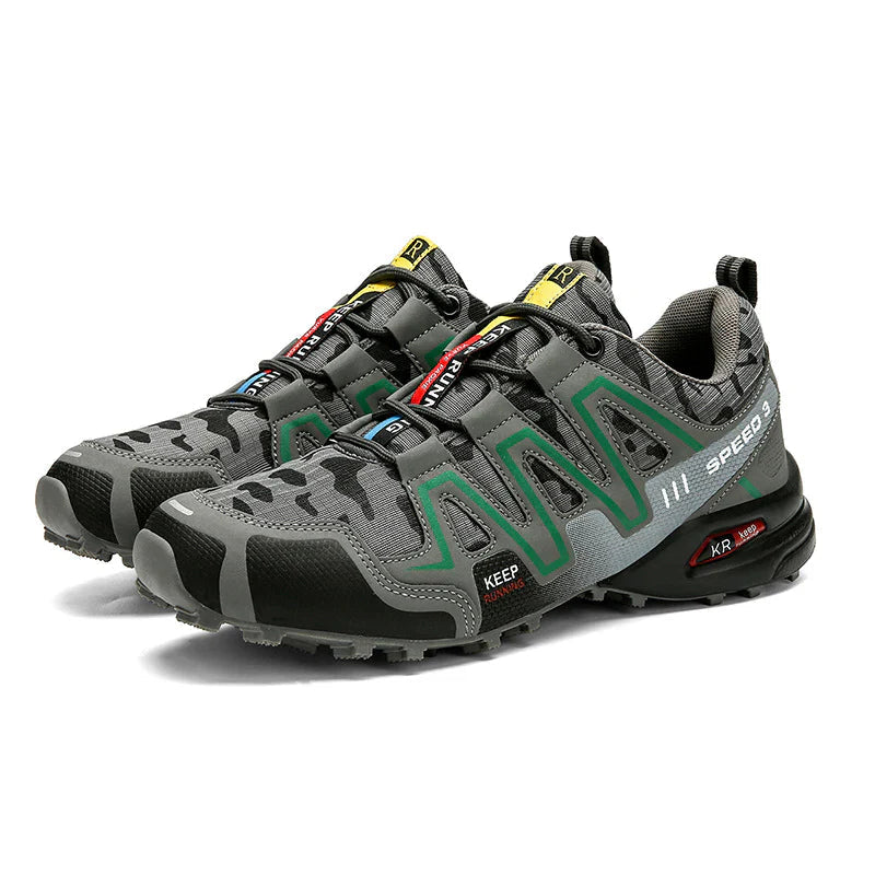 Zapatillas de trail running masculinas, ligeras, transpirables y con máxima comodidad para largas distancias.
