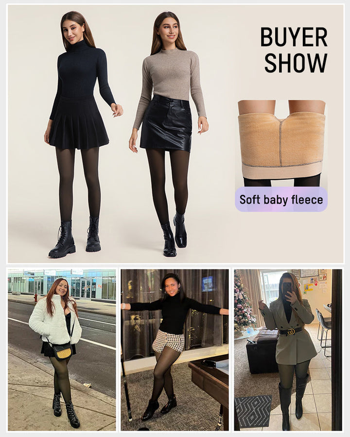 Leggings de invierno, cálidos y moldeadores, con un diseño que crea un efecto translúcido.