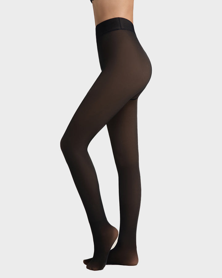Mallas cálidas y cómodas para mujer, con efecto visual translúcido. Perfectas para el frío.