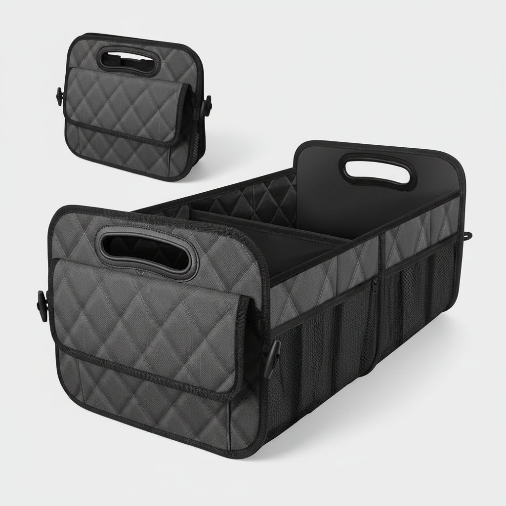Organizador de maletero plegable para auto, fácil de guardar, gran capacidad para accesorios de coche.
