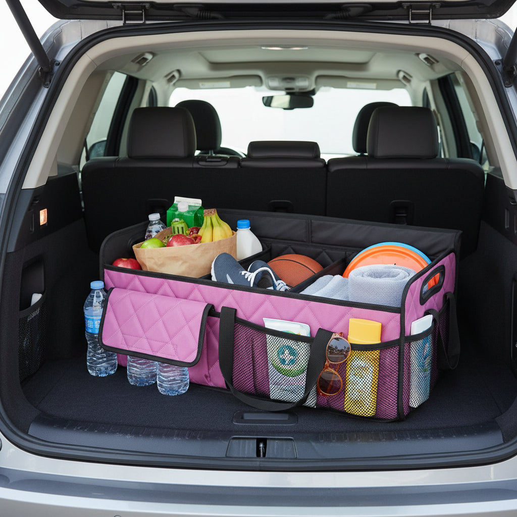 Organizador de maletero multiuso para coche, plegable, impermeable, gran capacidad de almacenamiento.