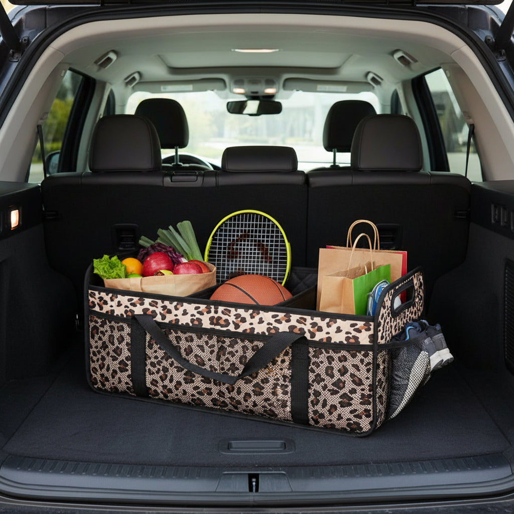 Mantén tu maletero ordenado con este organizador plegable impermeable para coche, gran capacidad.