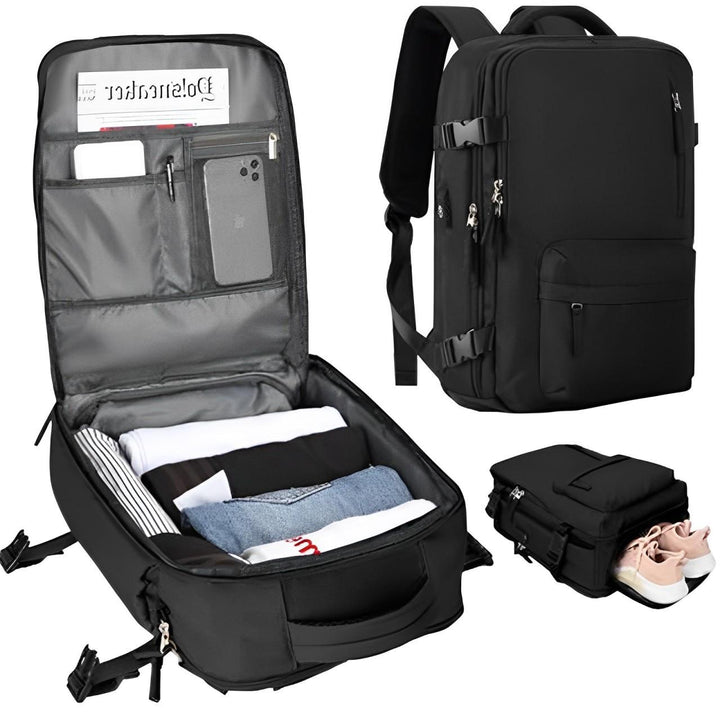 Mochila antirrobo de viaje para mujer, segura y práctica. Perfecta para proteger tus pertenencias en entornos urbanos.