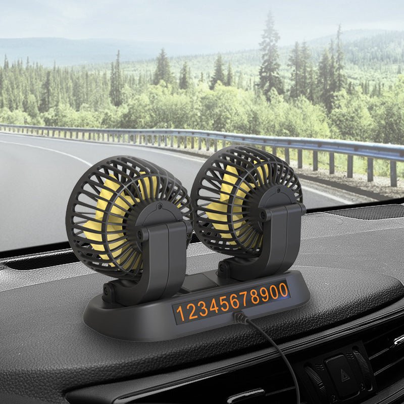 Ventilador 12V para coche, gadget automotriz. Ofrece refrigeración eficaz, aire acondicionado portátil al instante.