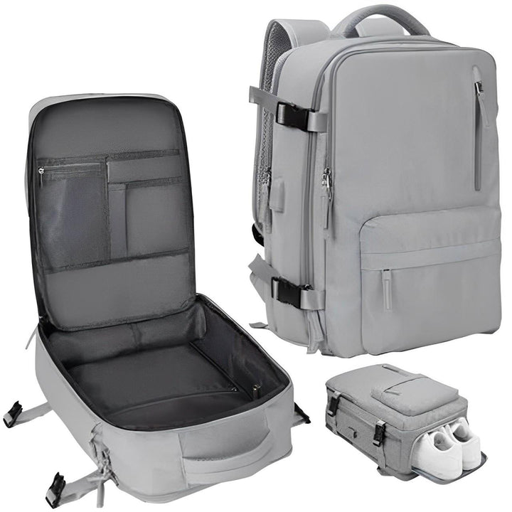 Mochila de viaje mujer, equipaje de mano, antirrobo e impermeable. Compartimento acolchado para portátil.