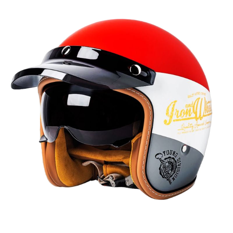 Casco de moto unisex elegante con doble visera, certificado DOT/ECE para seguridad en cada viaje.