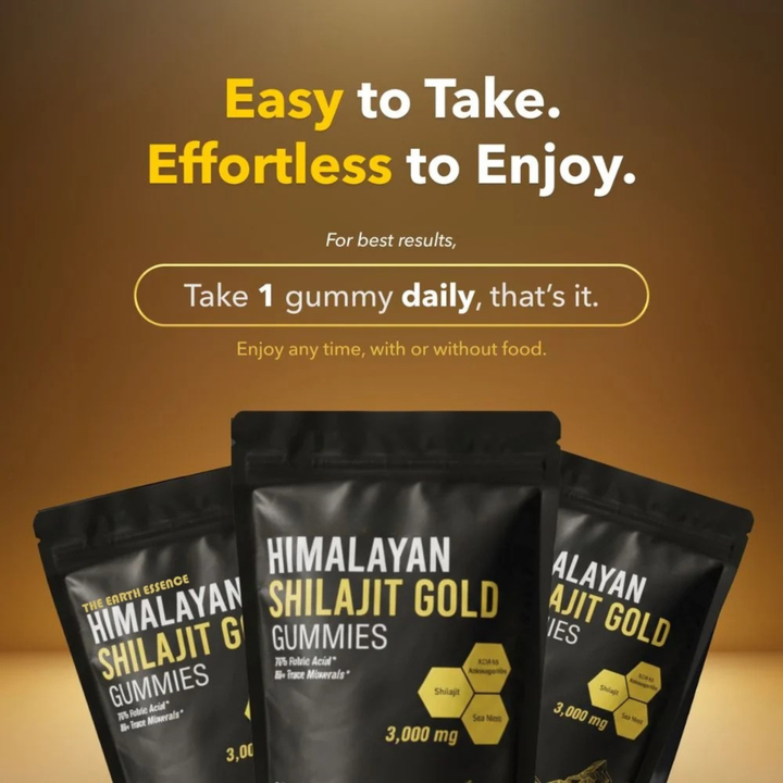 Gomitas de Shilajit premium con Ácido Fúlvico, apoyo natural para tu vitalidad y enfoque mental.