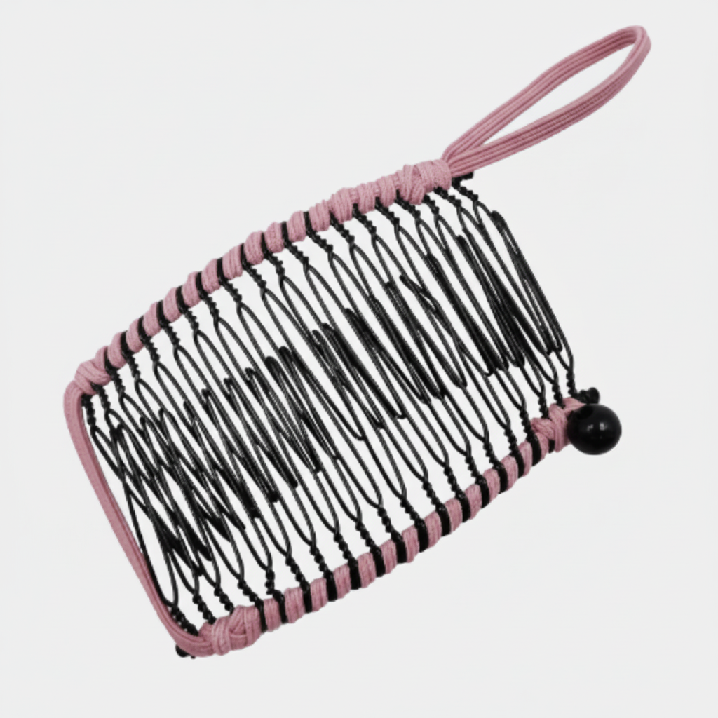 Sujetador de pelo robusto para cabello grueso, pinza mujer con diseño retro para un peinado firme.