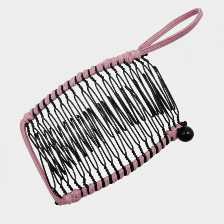 Sujetador de pelo robusto para cabello grueso, pinza mujer con diseño retro para un peinado firme.