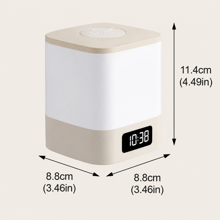 Lámpara de mesa LED compacta y eficiente. Luz regulable para escritorio o dormitorio. Diseño moderno y funcional.