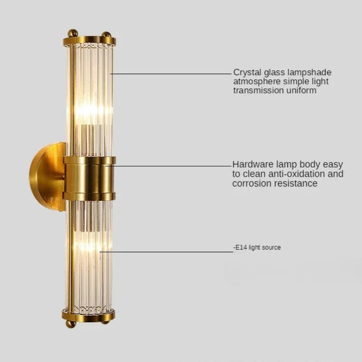 Aplique LED dorado moderno, la elección ideal para la iluminación de tu baño.