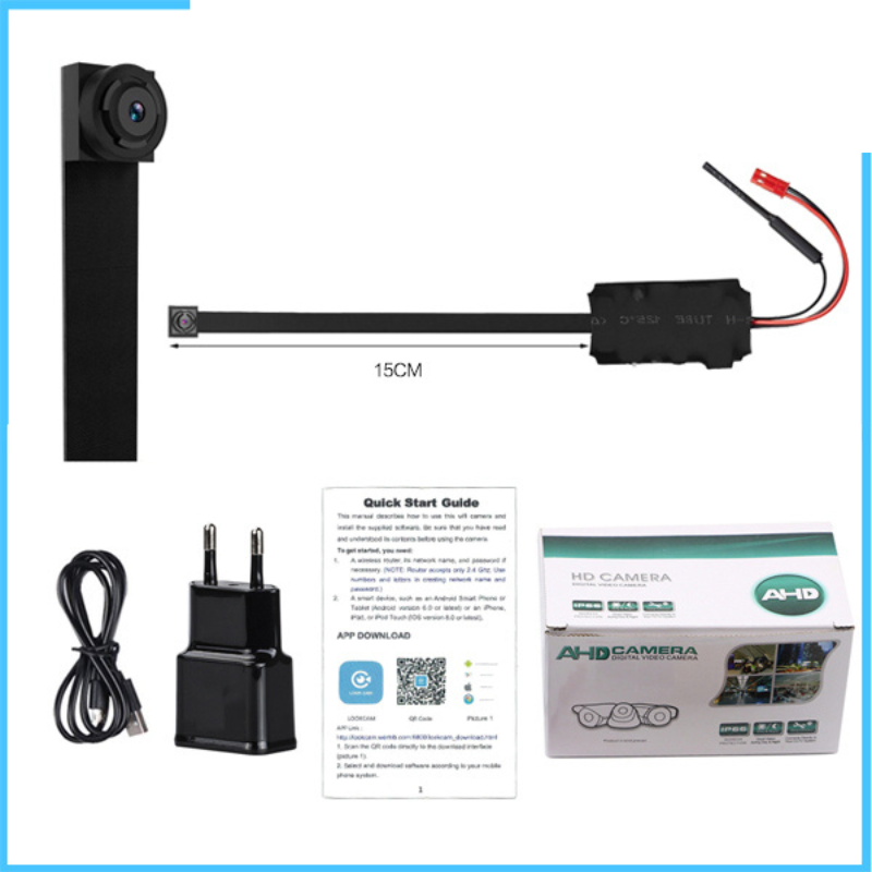 Mini cámara IP 4K oculta, compacta, con Wi-Fi y audio, perfecta para vigilancia interior discreta y monitoreo.