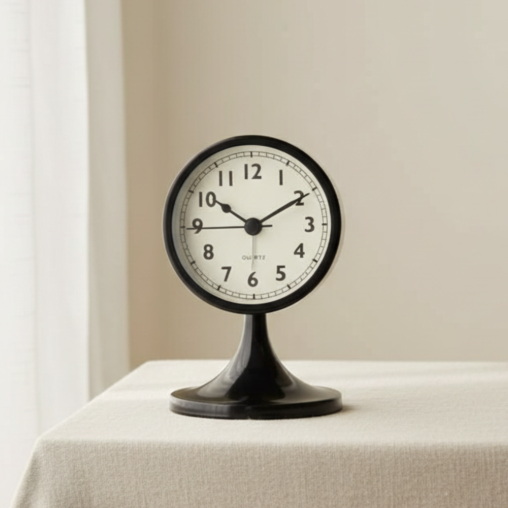 Despertador de cuarzo silencioso con función de luz nocturna para dormitorios oscuros y un suave despertar.
