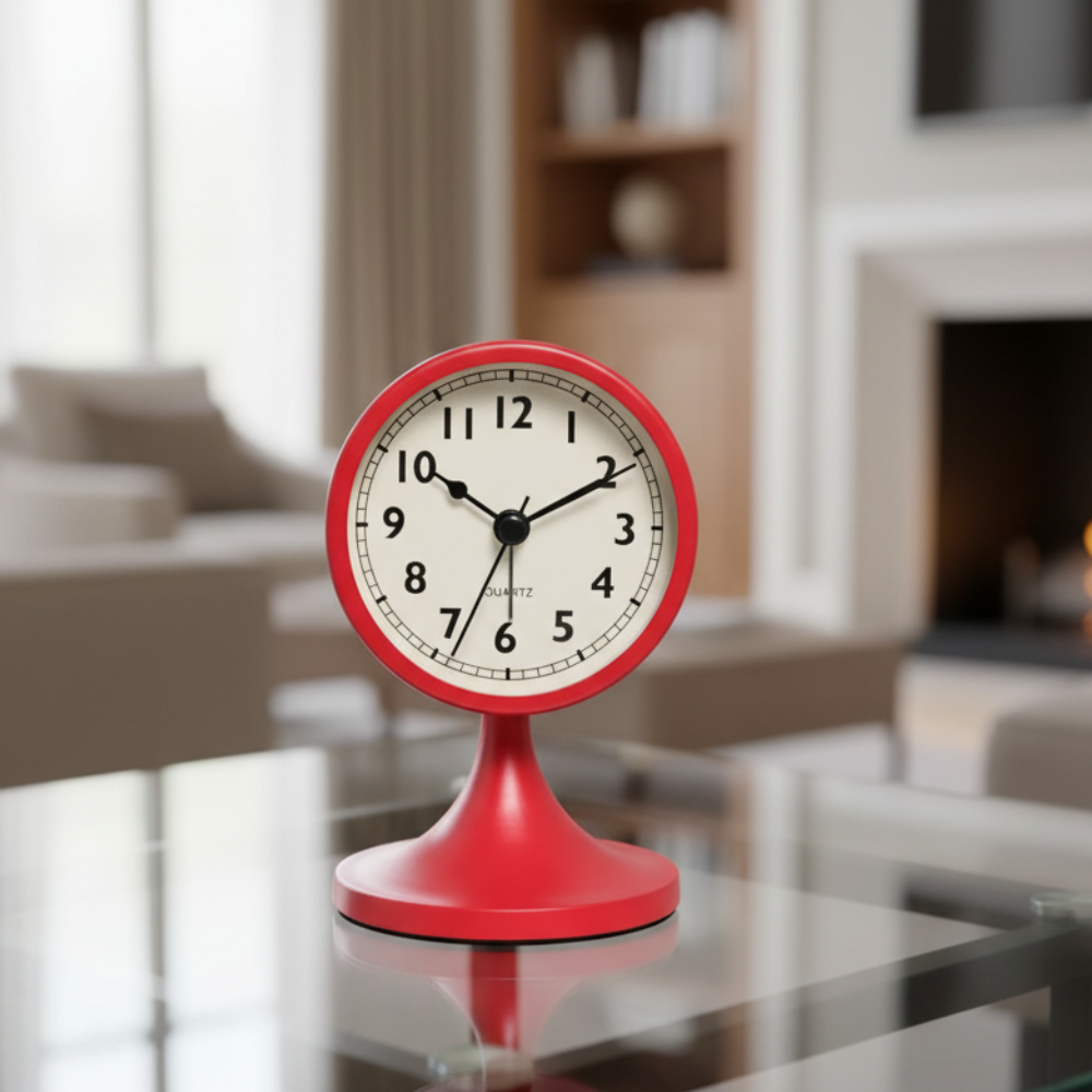 Reloj de mesita de noche silencioso, cuarzo y luz nocturna para un despertar suave y sin ruidos.