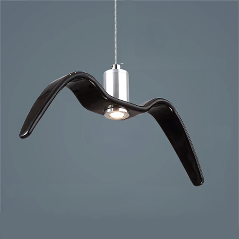 Lámpara colgante LED Skyra, diseño de ala minimalista. Iluminación moderna y brillante para cualquier estancia.