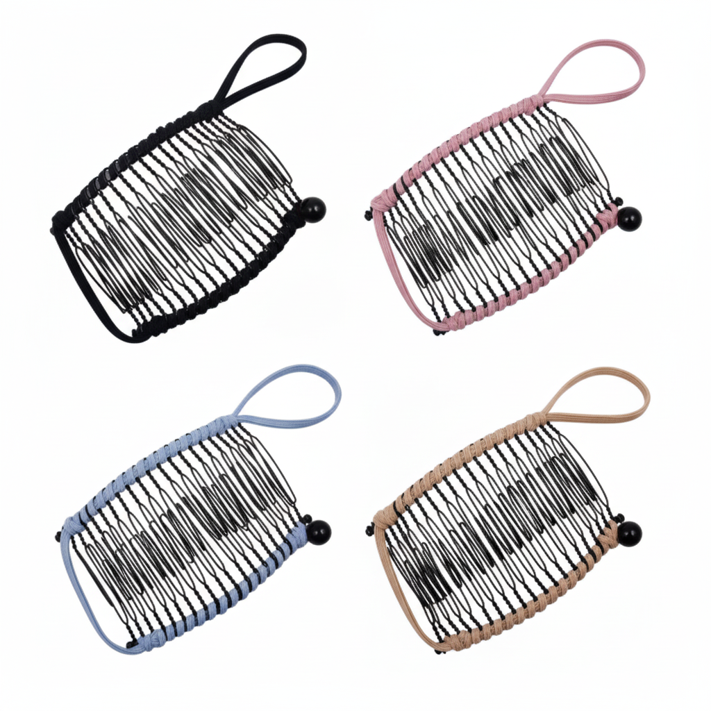 Pinza para cabello grueso, accesorio retro para mujer. Sujeción fuerte para peinados con estilo vintage.