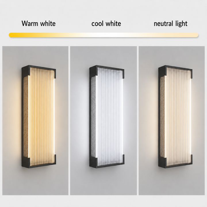 Aplique LED exterior moderno, acero inoxidable, iluminación de pared IP65 para jardín.