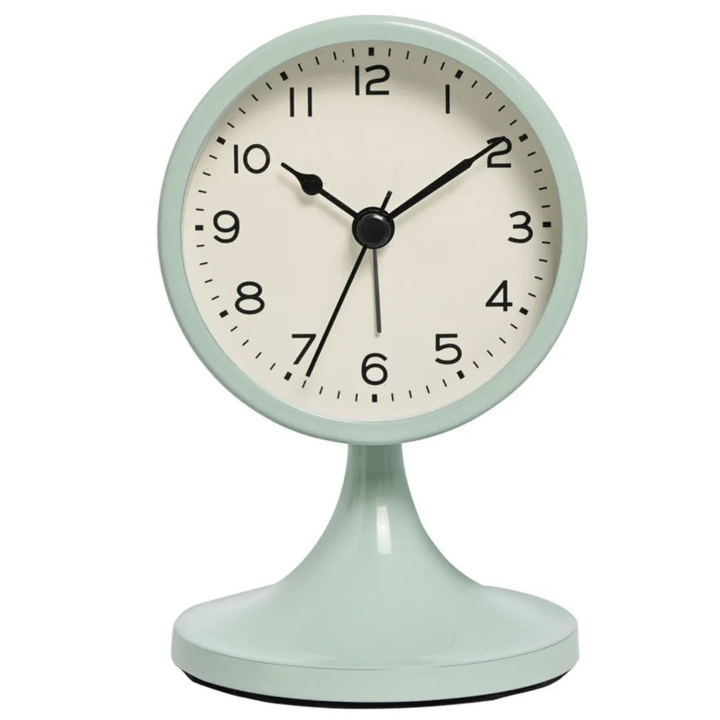 Reloj de alarma para oficina, estilo vintage, silencioso y práctico con luz para trabajar sin estrés.
