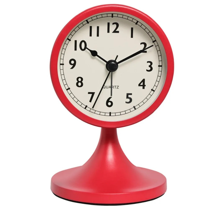 Reloj de dormitorio retro, cuarzo silencioso con luz nocturna para un despertar plácido y elegante.