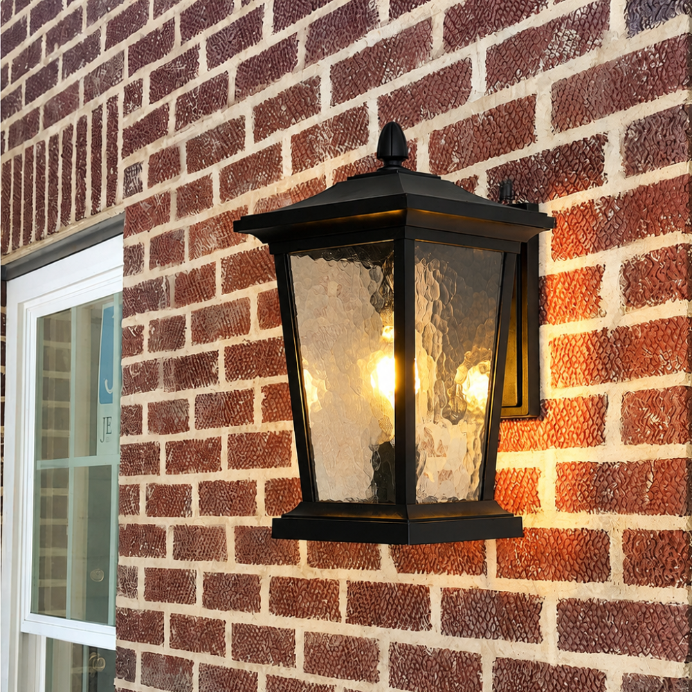 Lámpara de jardín estilo industrial, LED, aplique de pared, impermeable.