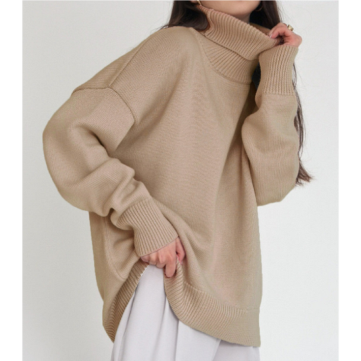 Jersey de mujer de cuello alto, un básico versátil y elegante para mantener el calor en invierno.