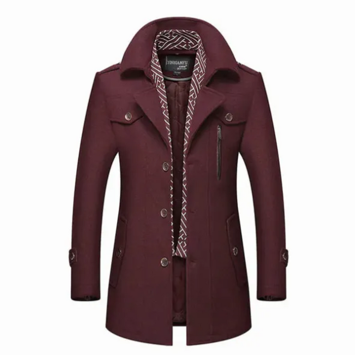 Abrigo de lana largo hombre, corte clásico versátil para invierno. Ropa formal y casual con estilo.