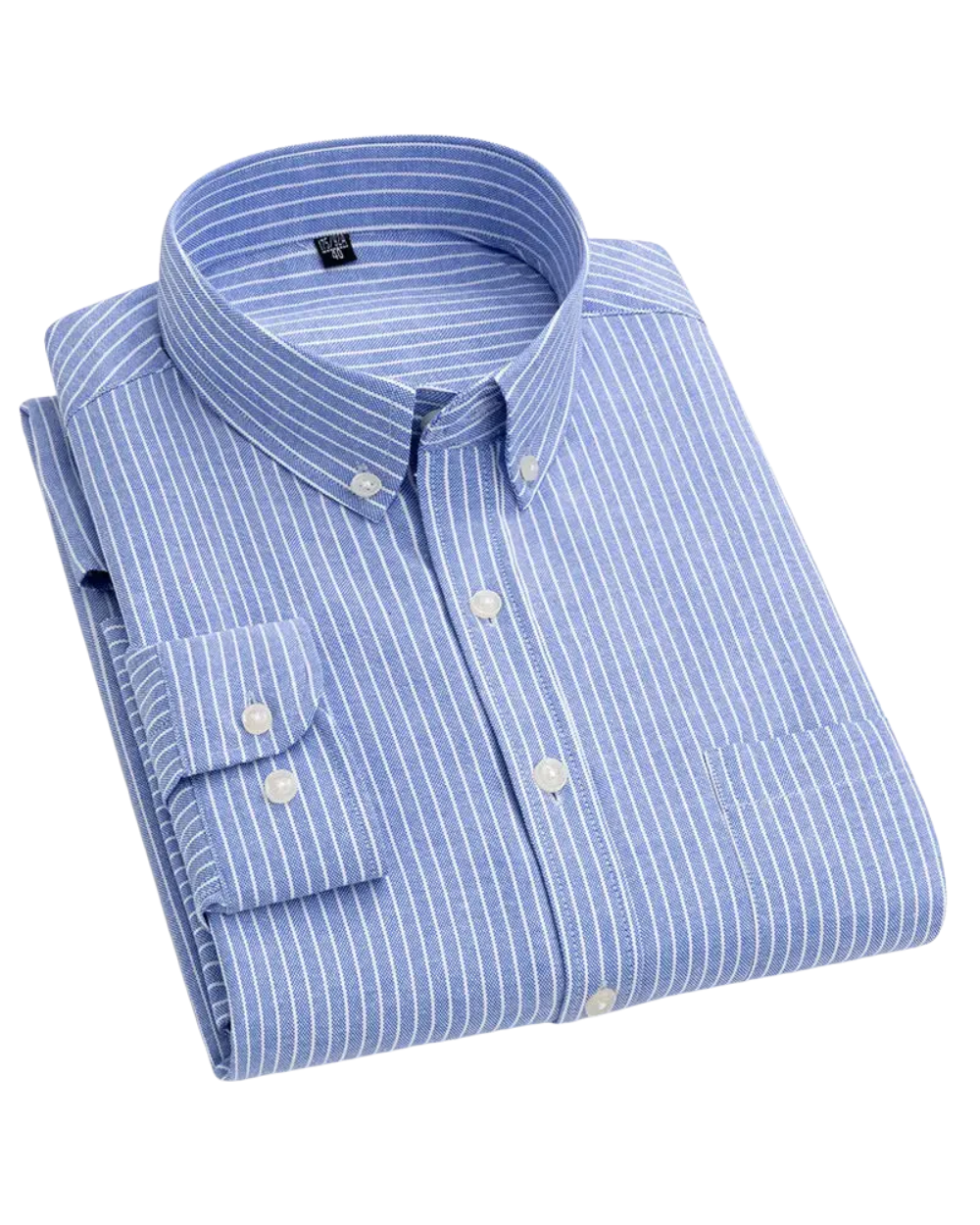 Detalle de tela de camisa casual de hombre, suave y transpirable, ideal para primavera y verano.