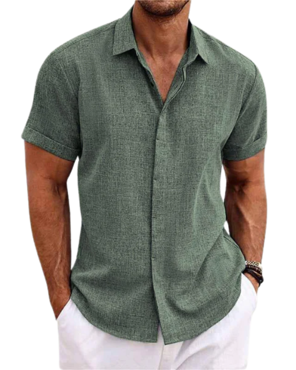 Camiseta hombre verano, ligera y transpirable. Ropa cómoda para moda masculina casual.