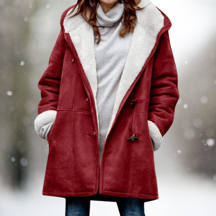 Chaqueta de mujer IRMELIN rosa viento. Diseño elegante de otoño-invierno, moda femenina versátil para oficina y casual.