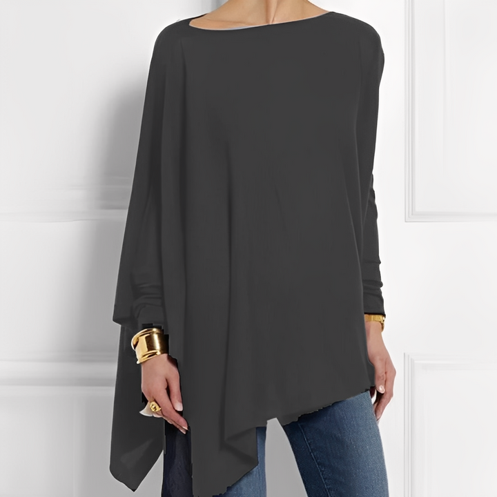 Blusa manga larga holgada para mujer, perfecta para ropa de oficina. Un top casual y elegante muy versátil.