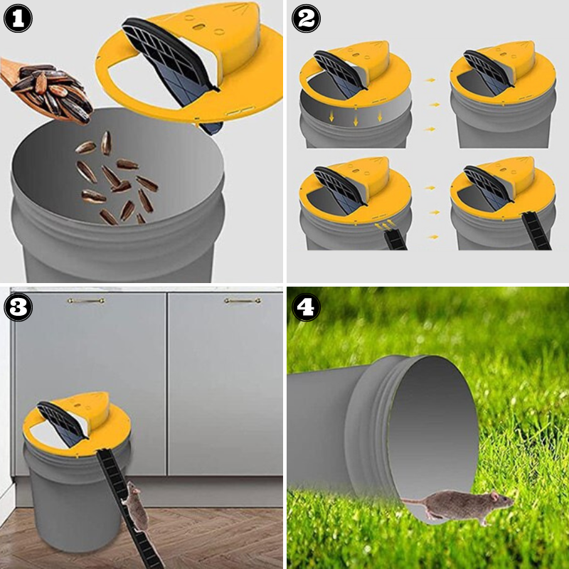 Trampa humanitaria para ratones, control de plagas seguro y duradero. Ideal para proteger tu hogar o jardín.