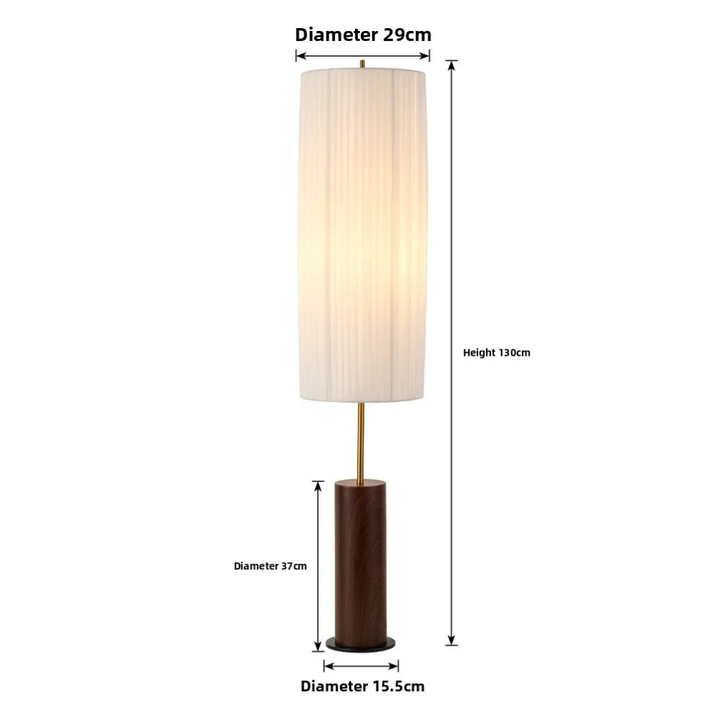 Kiyora wabi sabi, lámpara de pie LED eficiente, iluminación decorativa para sala de estar.