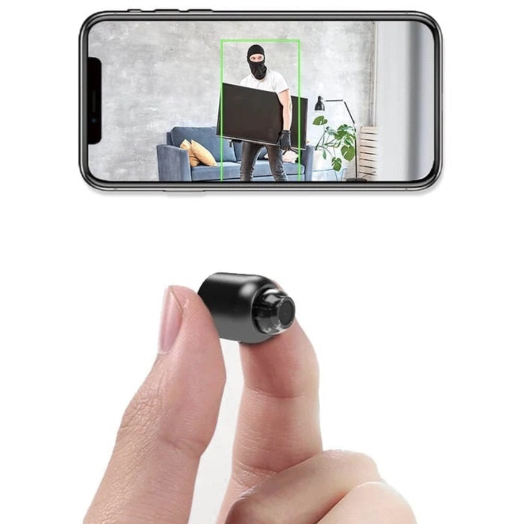 Cámara de seguridad WiFi para casa y oficina, 1080P, con detección de movimiento y visión nocturna.