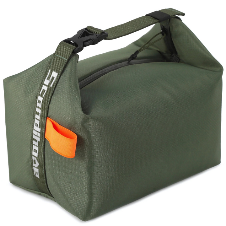 Bolsa de almuerzo aislada, plegable y portátil. Mantiene tu comida fresca para oficina, escuela o picnic.
