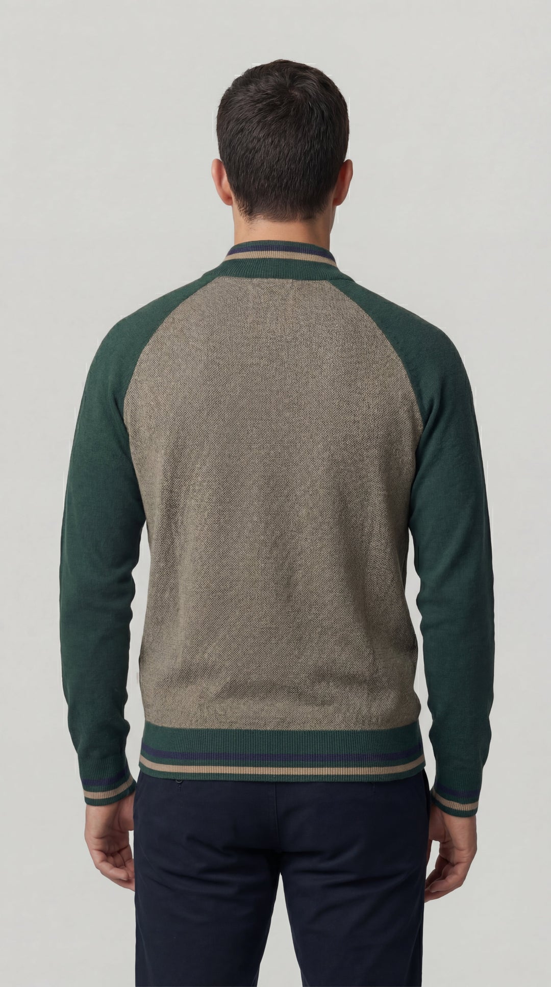 Suéter de punto elegante para hombre, cárdigan de estilo moderno. Ropa de hombre para clima fresco.