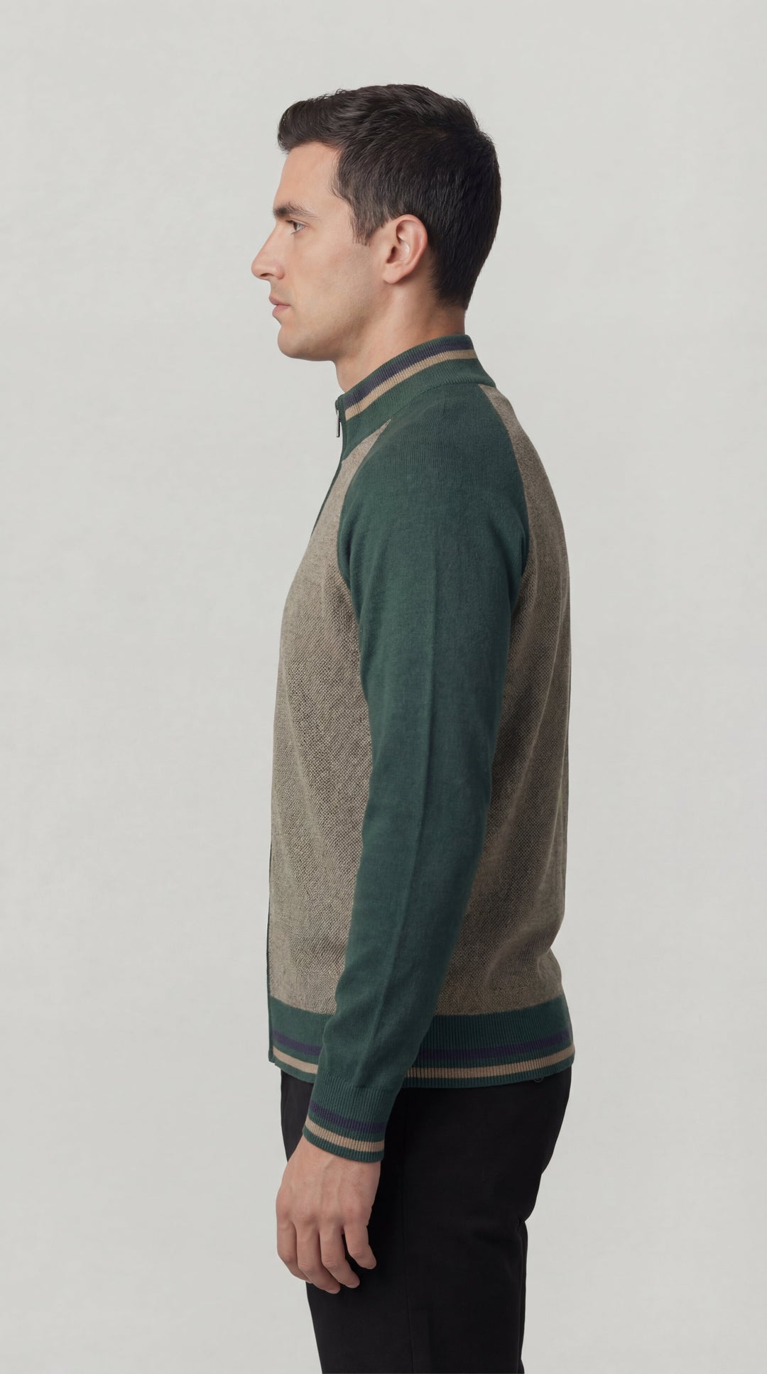 Cárdigan de hombre con textura de punto suave, ideal para estilo casual. Prenda de otoño invierno.