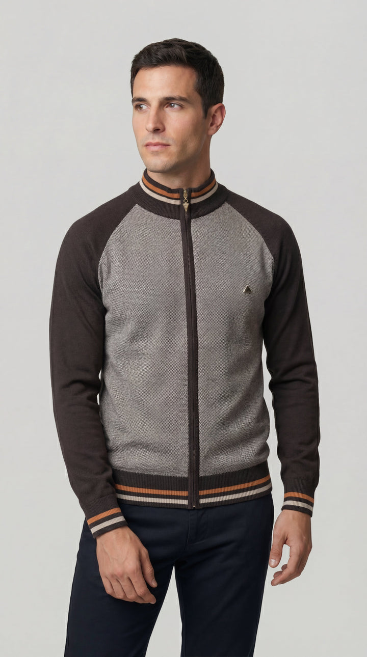Cárdigan de punto hombre, diseño minimalista. Chaqueta de punto ideal para estilo casual sofisticado.