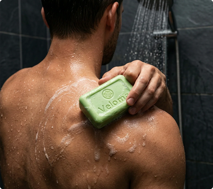 Barra limpiadora antifúngica natural para hombres y mujeres, ideal para piel sensible.