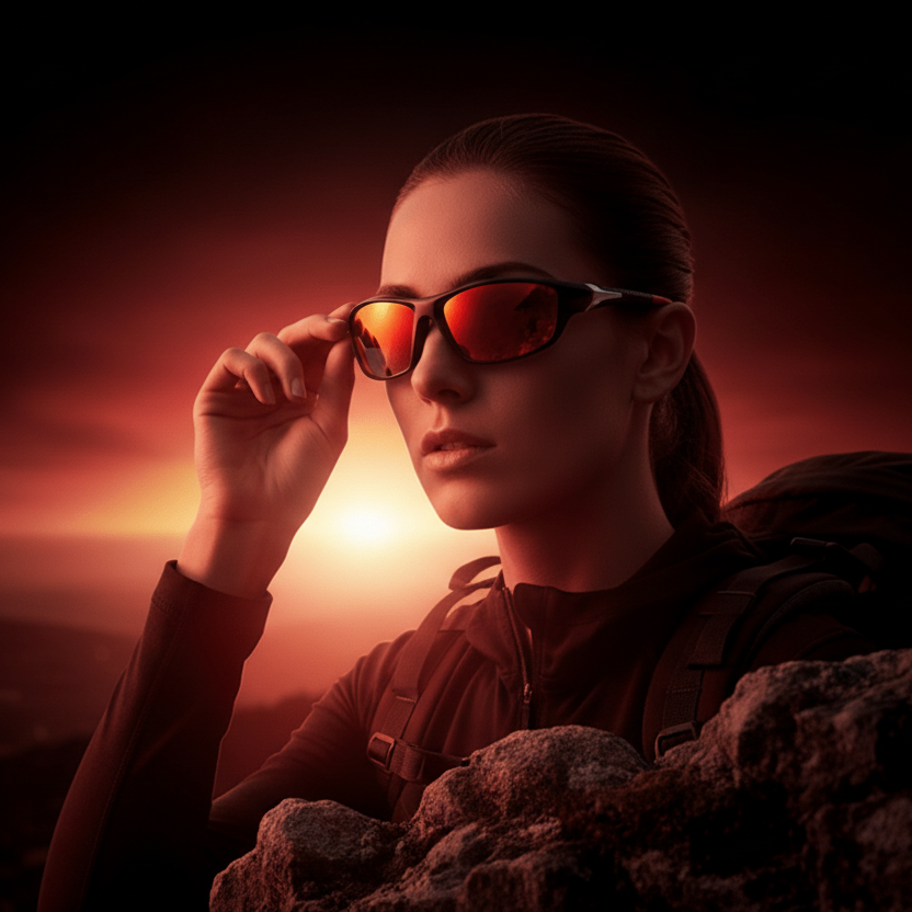 Gafas de sol deportivas polarizadas UV400 unisex. Protección solar ideal para running y ciclismo exterior.