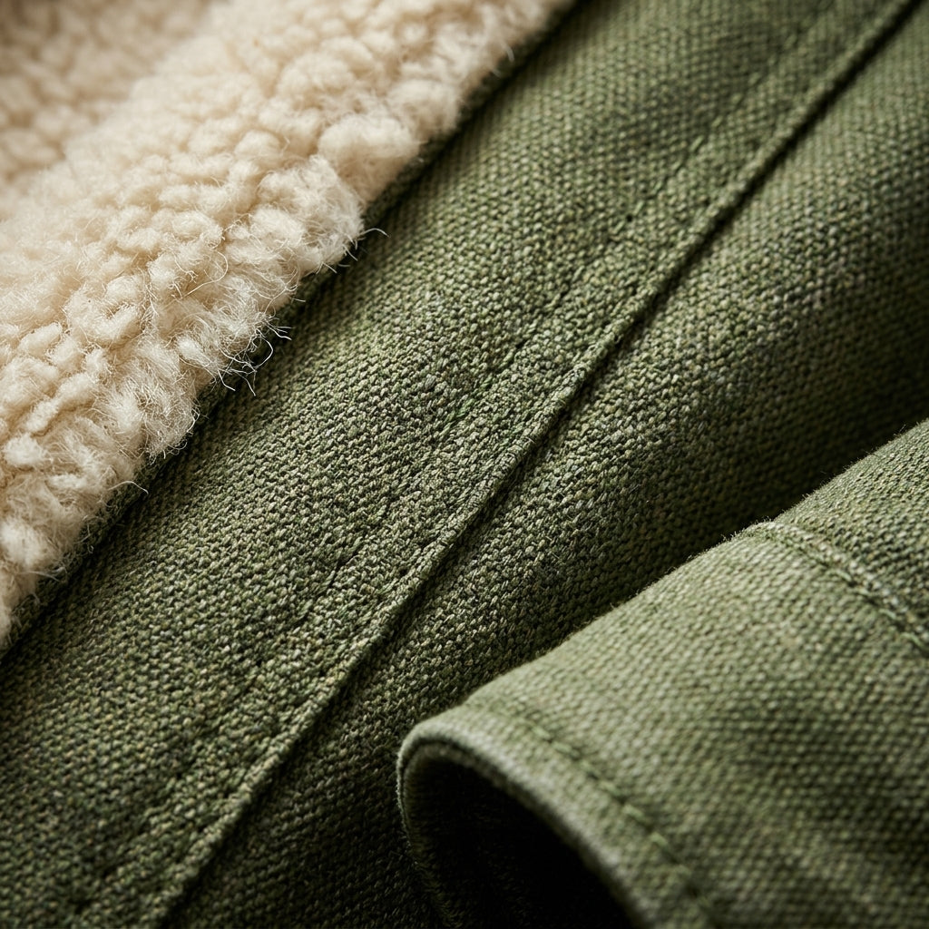Elegante chaqueta de mujer de ante sintético, forrada de borreguito, cálida y de moda para invierno.