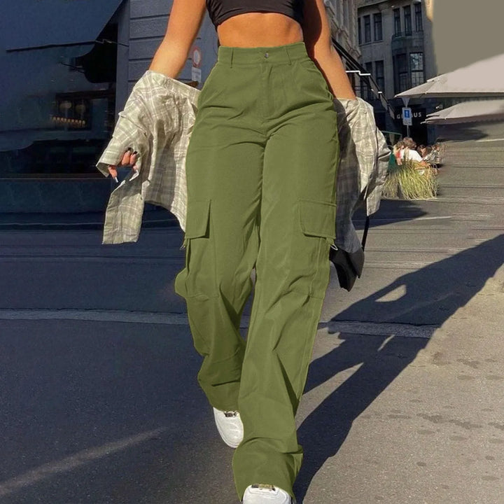 Moda femenina: pantalón cargo mujer pierna recta, ideal para outfit casual y ropa diaria cómoda.