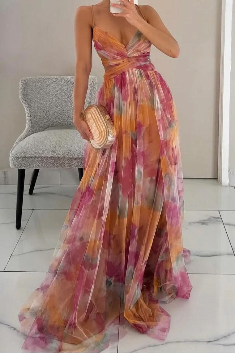 Vestido de cóctel floral sin mangas para mujer, elegante y perfecto para fiestas de verano.