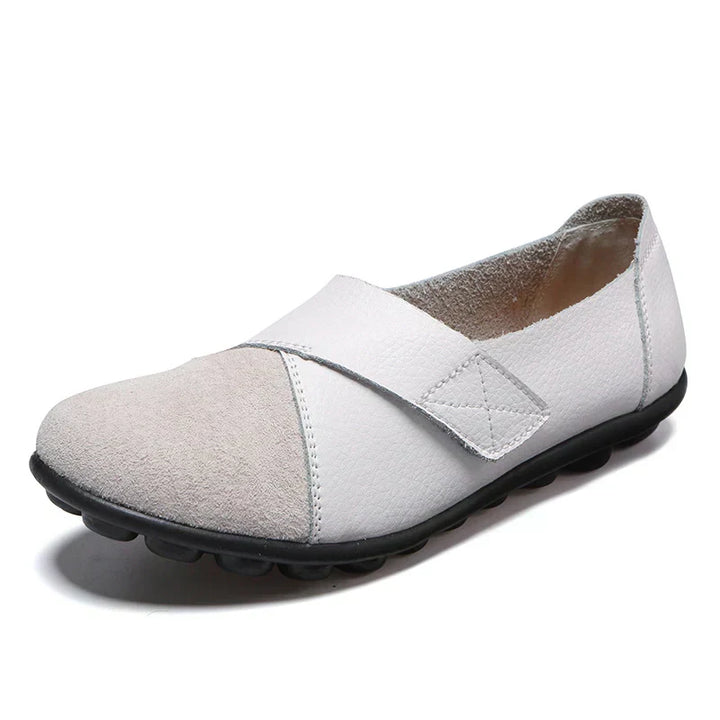Zapatos mocasines de cuero de alta calidad para mujer, diseño clásico con costuras, elegantes y muy cómodos.